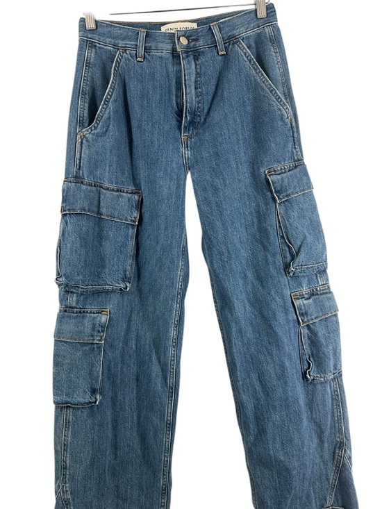 Aritzia Denim Forum The 90's Millie hi-rise cargo jeans loose barrel sz 26 - Picture 5 of 10
